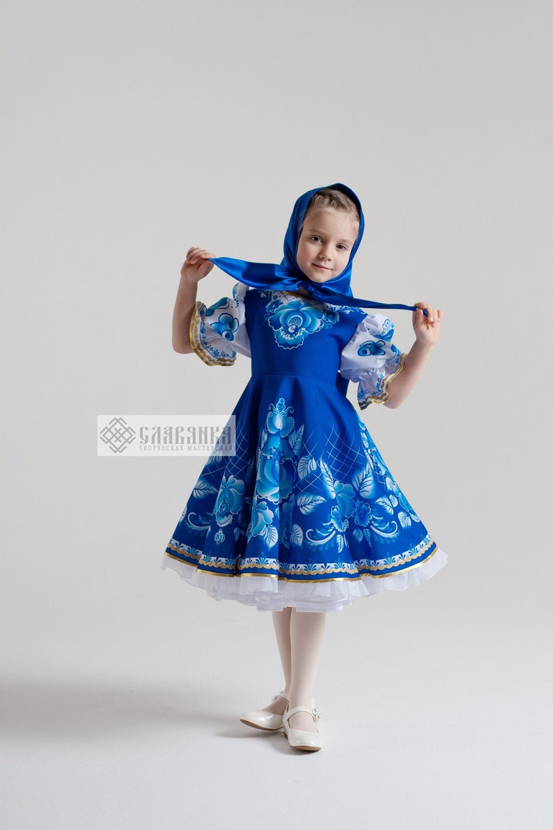 Russian Folk Costume for Girl Russian Folk Costume Dress in Etsy