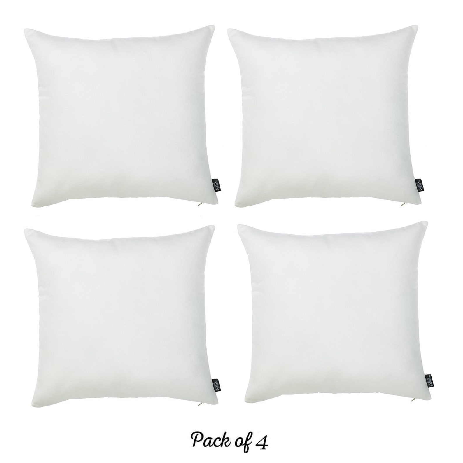 White Square Throw Pillow Cover Set of 4 Sizes Etsy