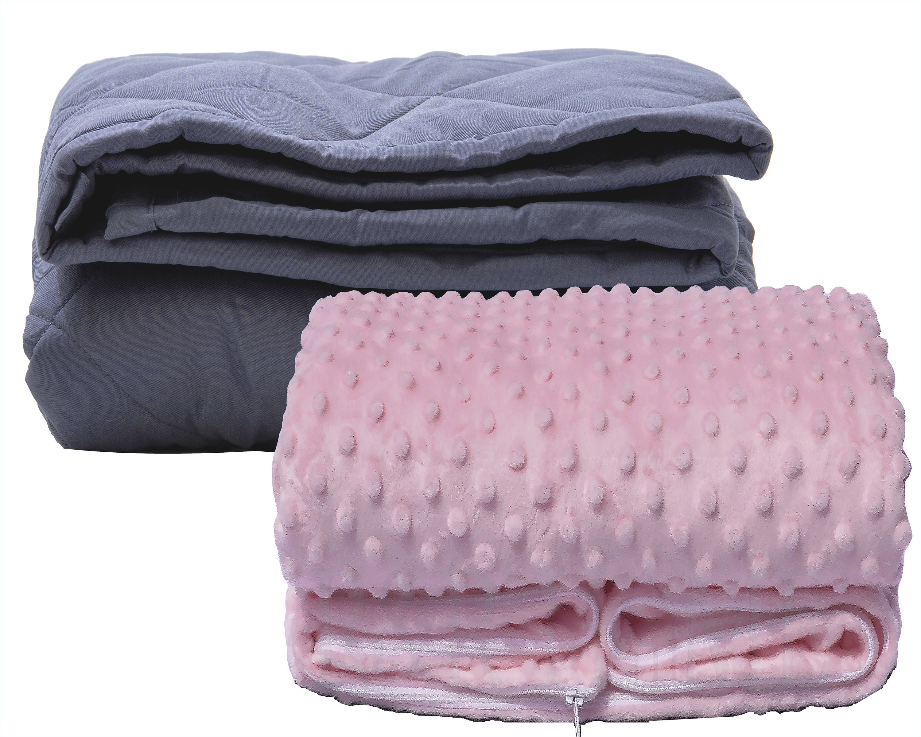 Weighted Blanket with Duvet Cover Pink Minky Cover 5 lbs Etsy