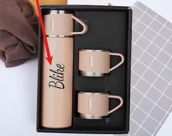 Personalisierte Laser gravierte Thermosflasche - 500ml Edelstahl