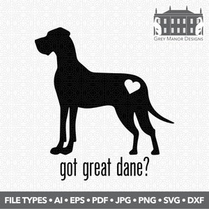 got great dane Printable/Cuttable File Types .ai, .eps, .pdf, .jpg, .png, .svg image 1