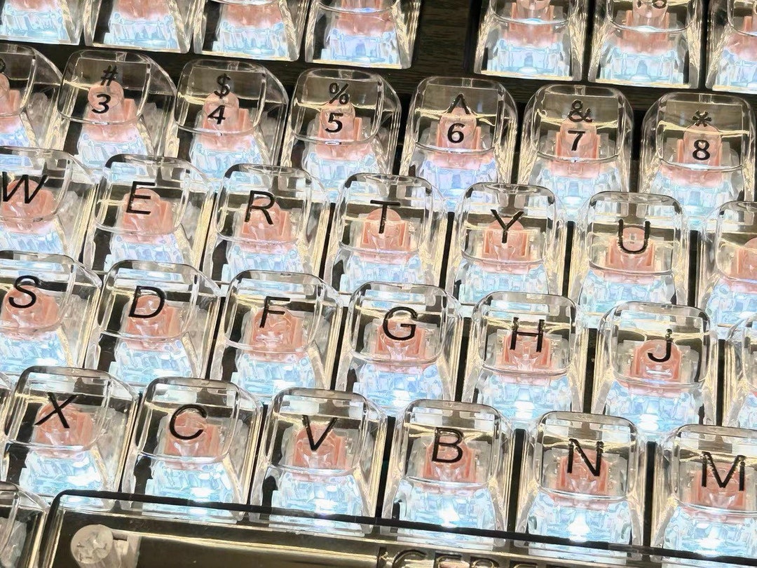 Transparent Keycaps Iceberg Ice Keycaps Transparent Keyboard Keycap Set