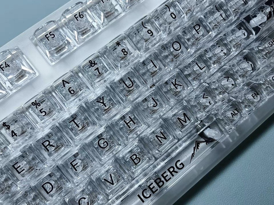 Transparent Keycaps Iceberg Ice Keycaps Transparent Keyboard Keycap Set