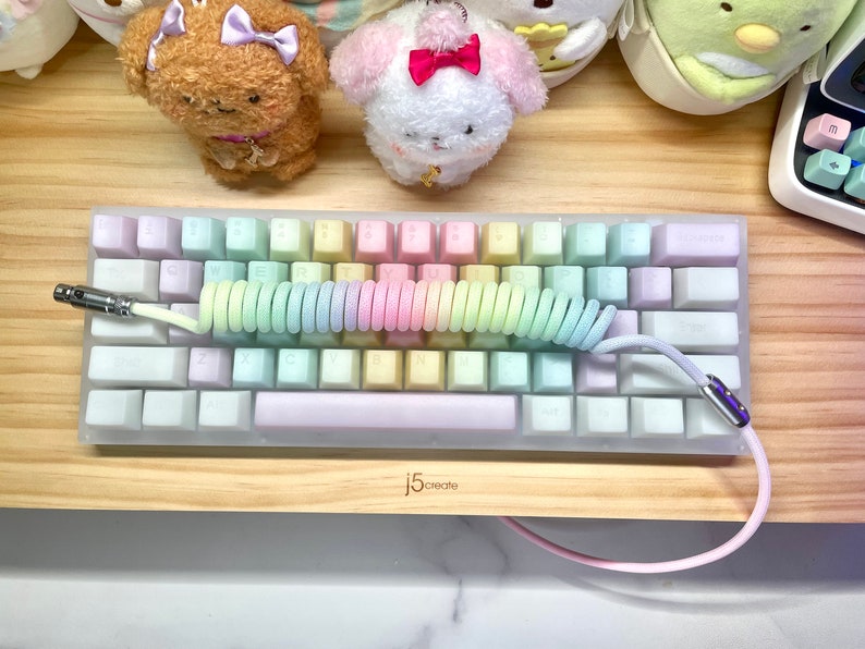 Rainbow Pom Jelly Keycaps Pudding Keycaps Custom Keycaps Etsy