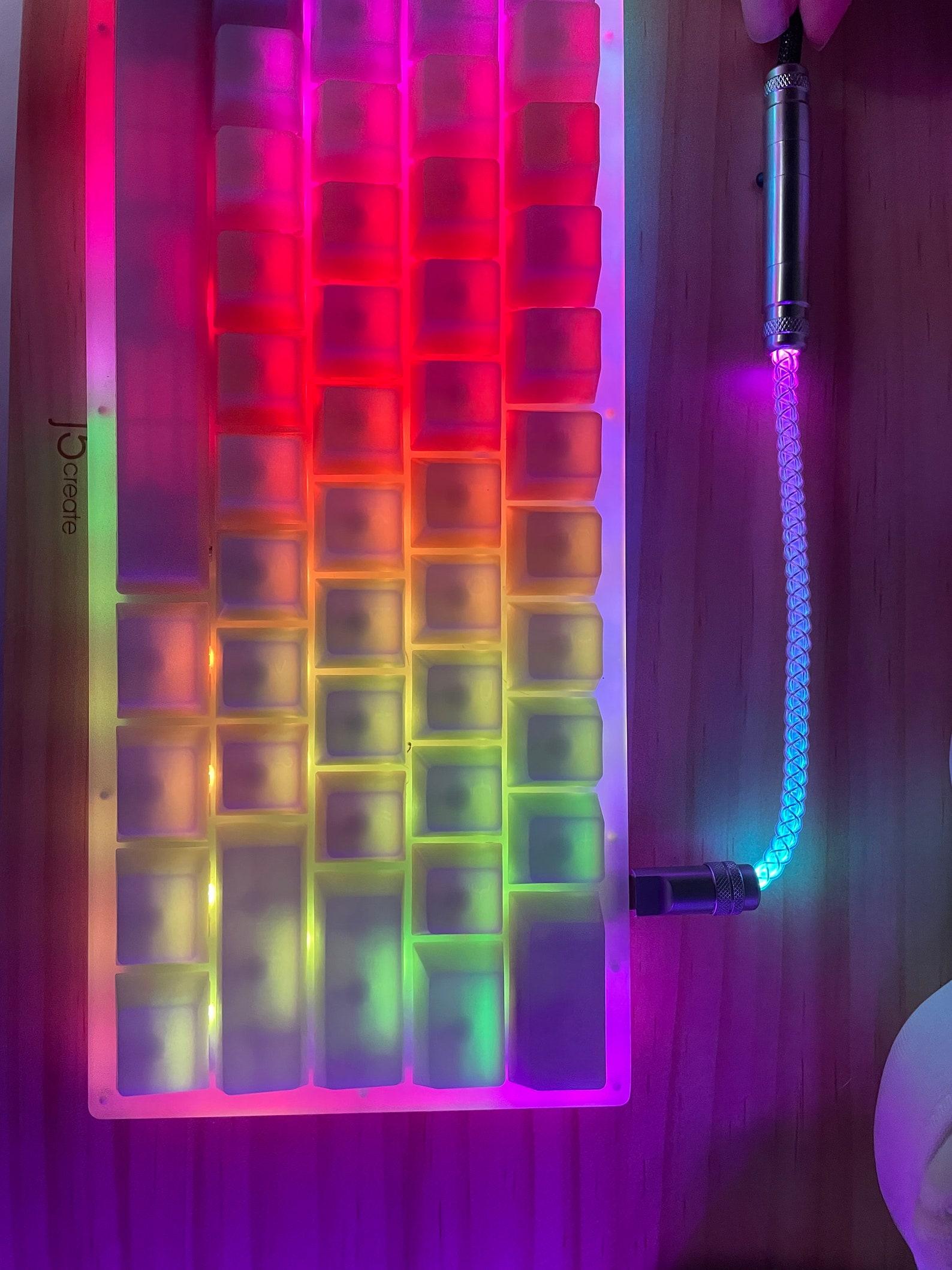 Top Carvings Custom Keycaps Rainbow Pom Jelly Keycaps Pastel Etsy