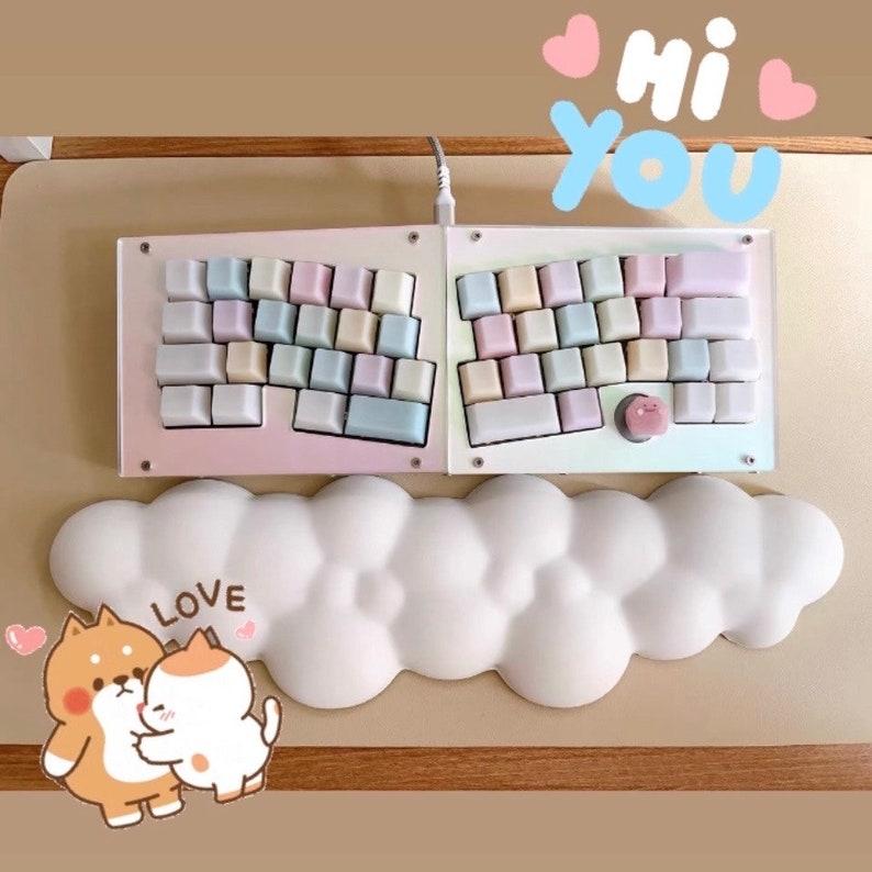 Cute Keycaps Rainbow Pom Jelly Keycaps Pudding Keycaps Custom Keycaps