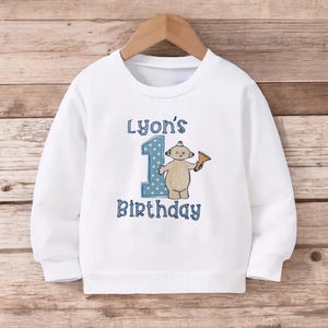 Personalised In the Night Garden 1st Birthday Sweatshirt – Makka Pakka Theme, Custom Name, Soft & Cosy Baby Jumper, Perfect Birthday Gift