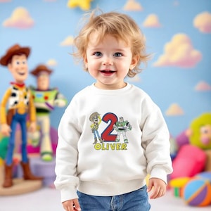 Toy Cowboy Sheriff & Spaceman Sweatshirt – Custom Name Jumper