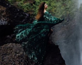 MADE TO ORDER - Das Original Emerald Gatsby Kleid - Paillettenkleid