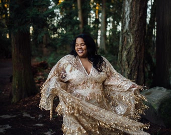 MADE TO ORDER - the Original Gold Gatsby Dress - Sequins - Wedding MADE TO ORDER - the Original Gold Gatsby Dress - Sequins - Wedding