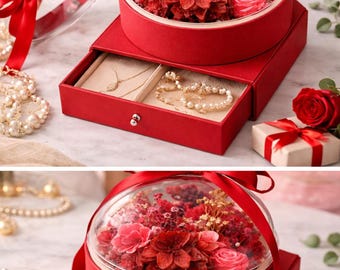 Luxury Rose Candle Gift Box  Romantic Flower Candle Set with Drawer | Anniversary Gift, Wedding Gift, Gift for Her, Aesthetic Decor