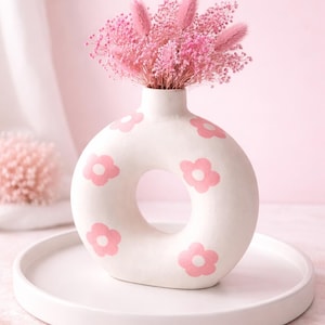 Handmade Jesmonite Vase, Modern Flower Design, Eco-Friendly Home Decor