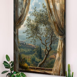 A Palestinian Window of Hope: Islamic Art and the Majestic Olive Tree - Instant Download, High Quality Print plus free 2nd version