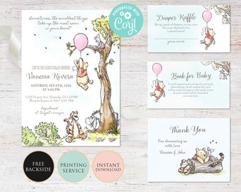 winnie the pooh baby shower online invitations