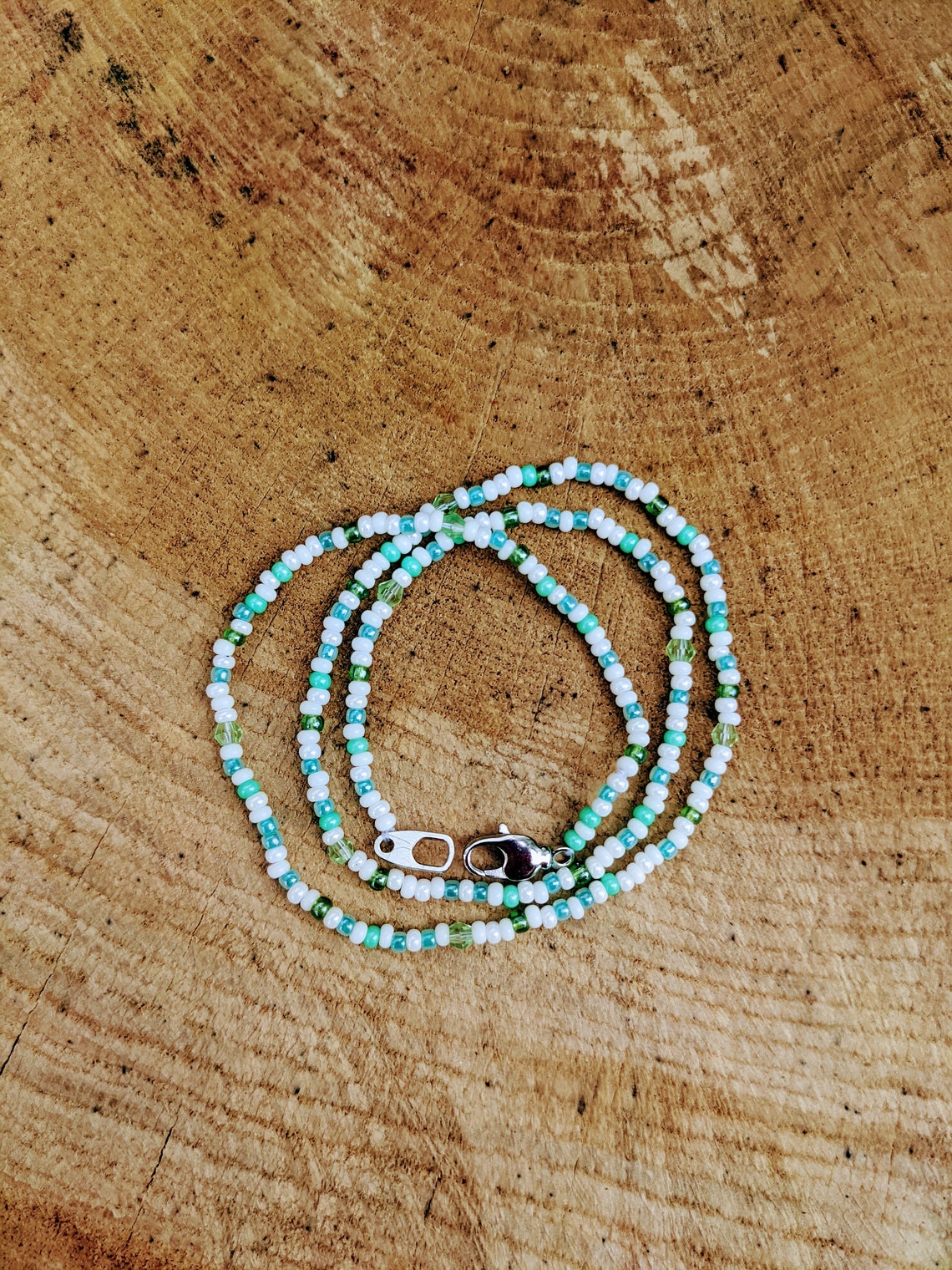 aesthetic seed bead necklace