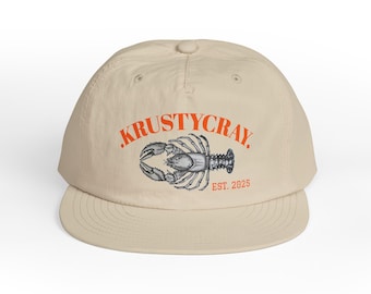 Gorro de surf: Sombrero de playa de nailon reciclado con diseño de langosta.