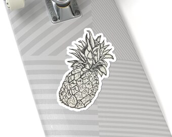Pegatina de piña tropical, decoración bohemia, accesorios para portátil, ambiente veraniego, recuerdos de fiesta, regalo para amantes de la naturaleza