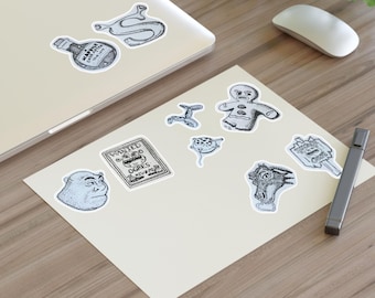 Shrek Sticker Pack: Hand-Drawn Stipple Design, Laptop Decals