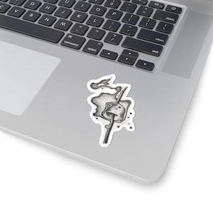 Adesivo Marshmallow stravagante per personalizzazione, decorazioni divertenti, adesivi per laptop, idee regalo, arte fantastica disegnata a mano
