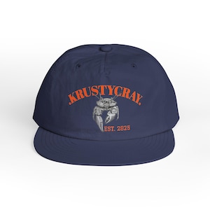 Cappellino da surf KrustyCray Crab, cappello da spiaggia per il divertimento estivo, protezione solare casual, design disegnato a mano, regalo per surfisti, avventure all&#39;aria aperta