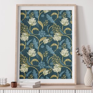 Morris Garden Poster, Abstract Poster Flowers, Floral Print, Art Nouveau Print, William Morris Poster, Botanical Wall Art, Floral Wall Art