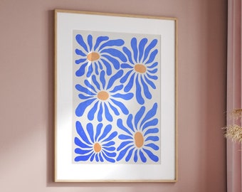 Floral Wall Art, Wall Art Boho, Flower Illustration, Botanical Wall Art, Wall Art Trendy, Poster Art, Room Poster, Flower Poster, Leaf Print