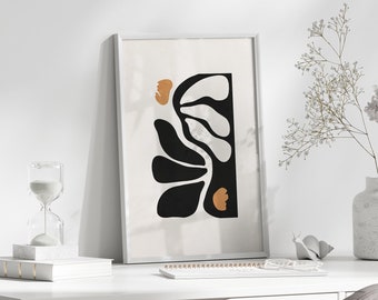Pop Art Inspired Matisse Minimalist Wall Art, Abstract Floral Design, Groovy Wall Art, Room Decor, Matisse Minimalist Art, Retro Home Decor