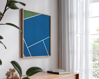 Tennis Court Art Print, Modern Minimalist Poster