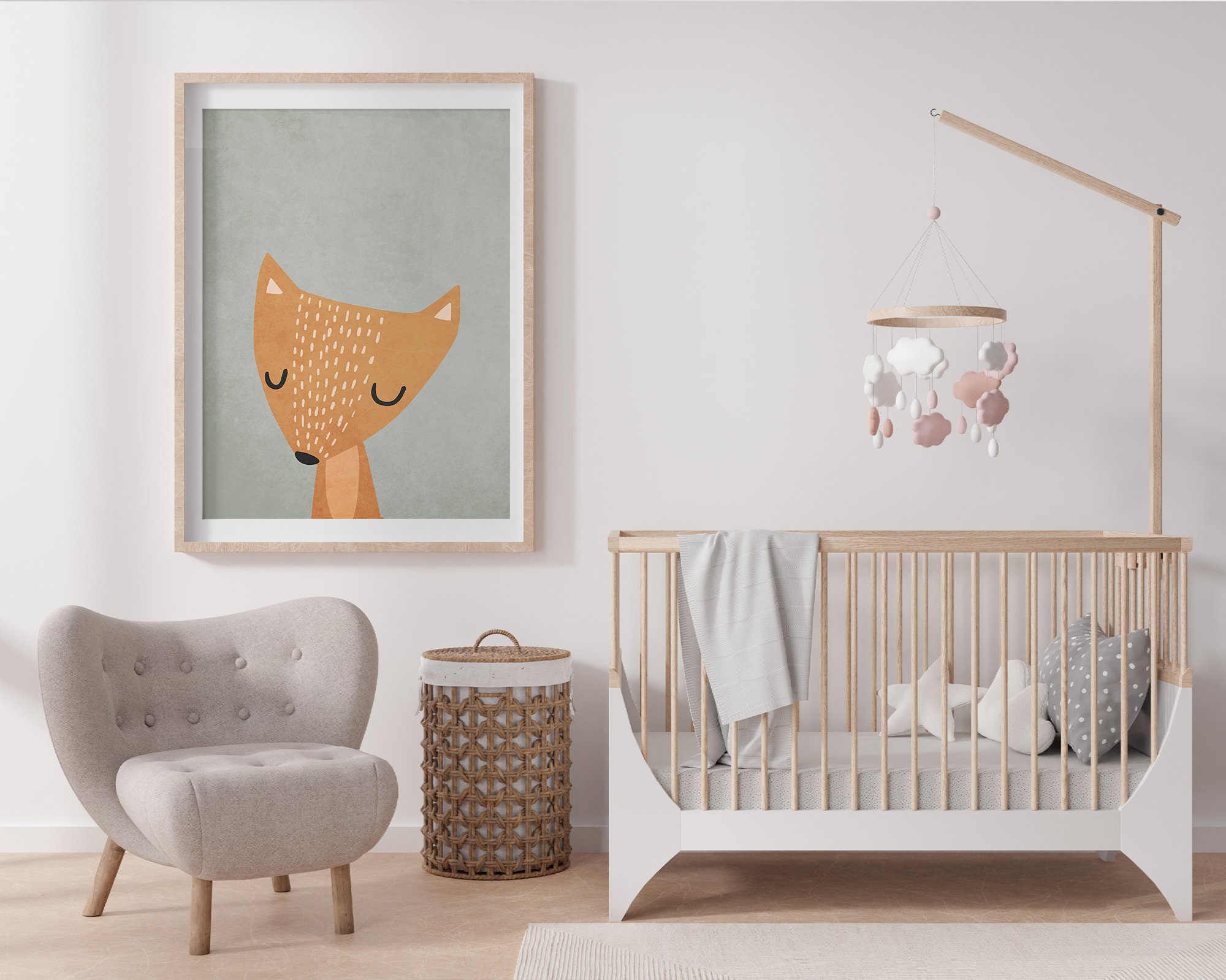 Cute Animals Nursery Wall Prints Set of 3 Boho Nursery Prints - Etsy