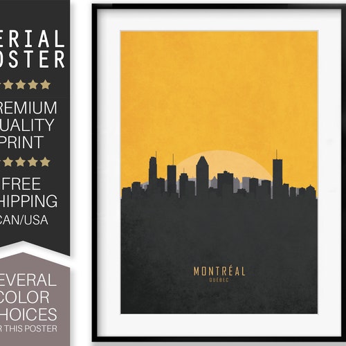 Travel Poster Montreal Canada Art Print Home Decor XR1201 Etsy