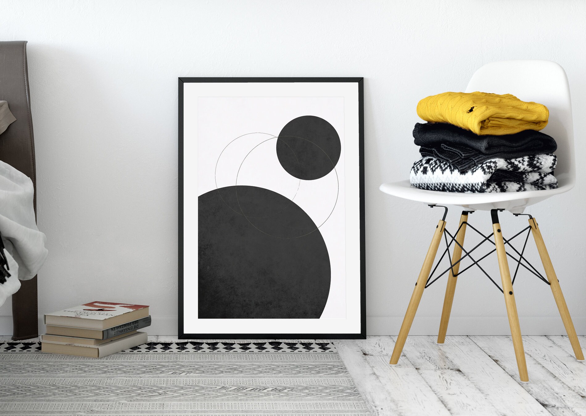 Impresión moderna de la sala de estar impresión de arte | Etsy