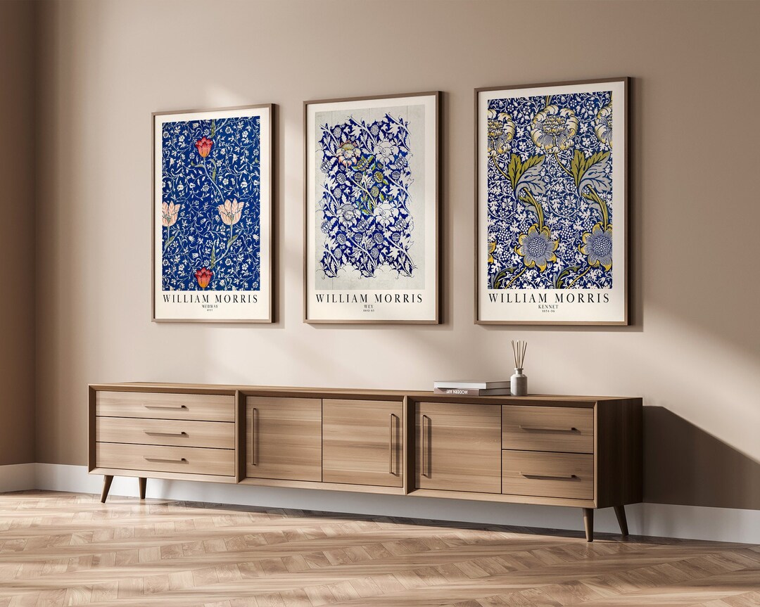 William Morris Set of 3 Wall Art Prints, William Morris Vintage Museum ...