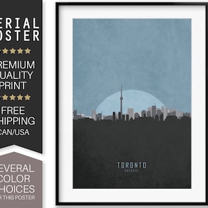 Toronto Skyline Art Print, Toronto Minimalist Art, Canada Skyline Print, Toronto Poster,Toronto Ontario Cityscape,Travel Decor,Serial Poster