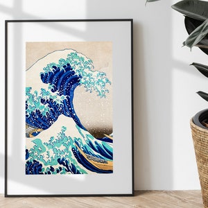 Katsushika Hokusai Exhibition Poster - Great Wave of Kanagawa, Hokusai Print, Hokusai Wall Art, Japanese Art Print, Home Decor, SerialPoster