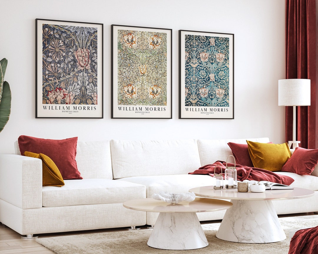 William Morris Set of 3 Wall Art Prints, William Morris Vintage Museum ...