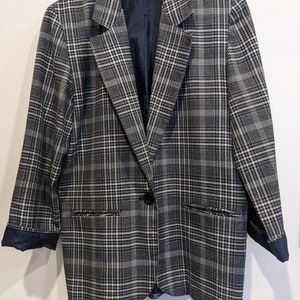 Vintage Lightweight Plaid Blazer