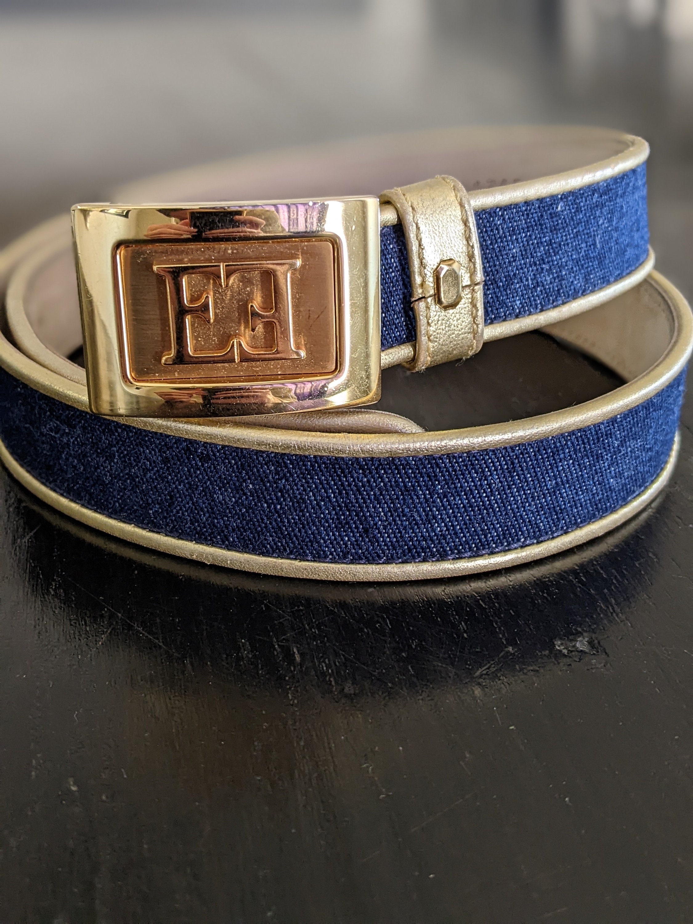 Escada Blue Belt - Etsy display picture 1