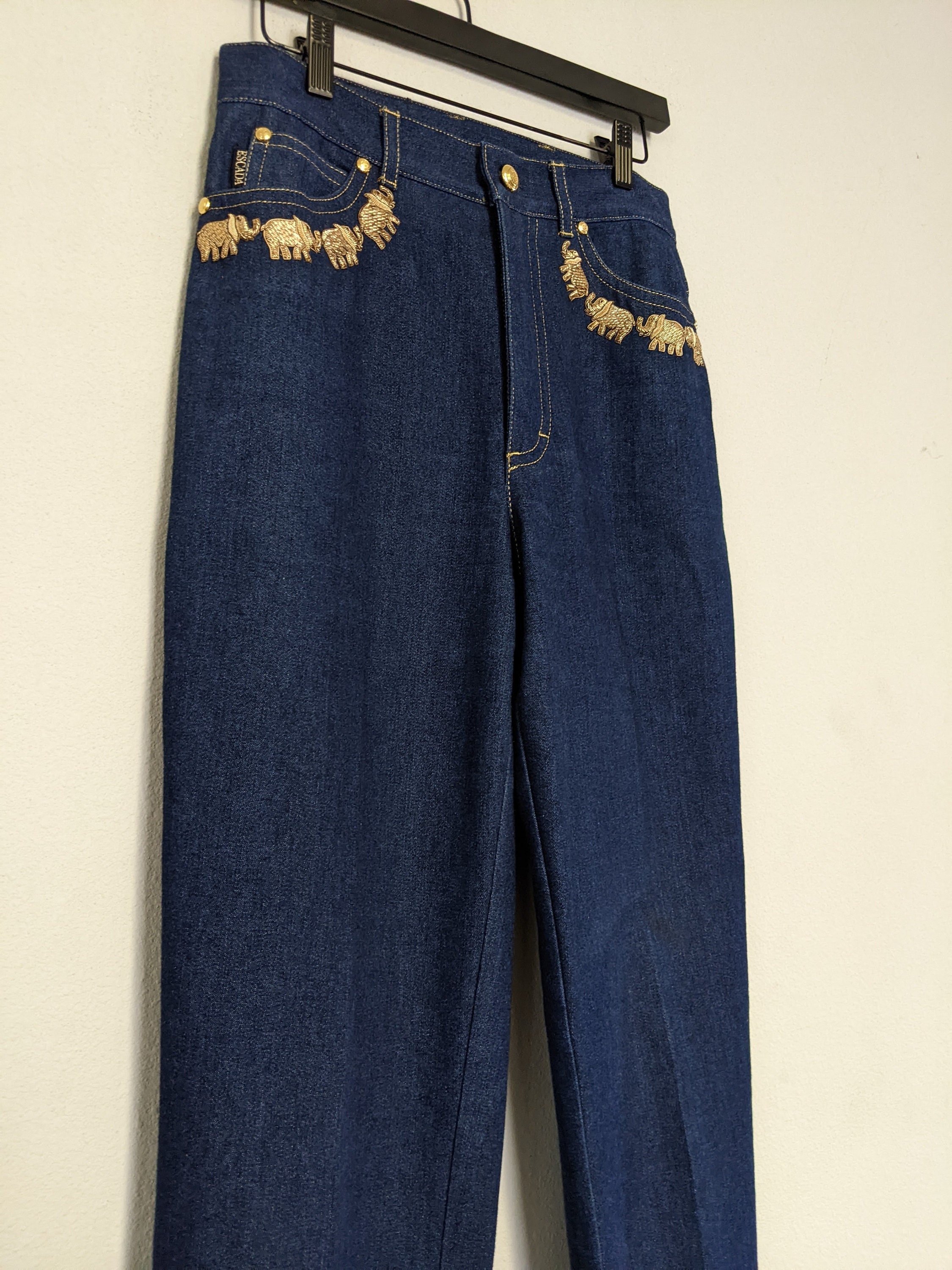Hijgend negeren vrijheid ESCADA by Margaretha Ley Vintage Denim High-waisted Jeans With - Etsy  Finland