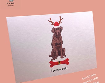 Dog Christmas card, funny card