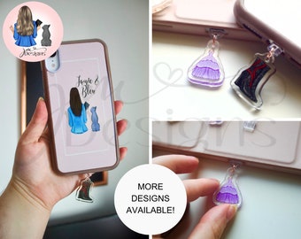 Eras Of Fashion Acrylic Clear Dust Plug | Phone Charm | Kindle Charm | Phone Accessories | Cute Phone Kindle USB Charm | Phone Dust Charm