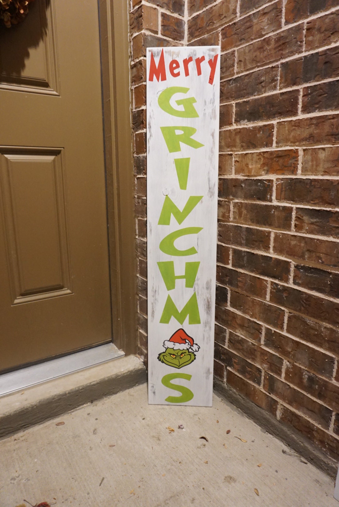 Christmas Welcome Sign Front Door Sign Rustic