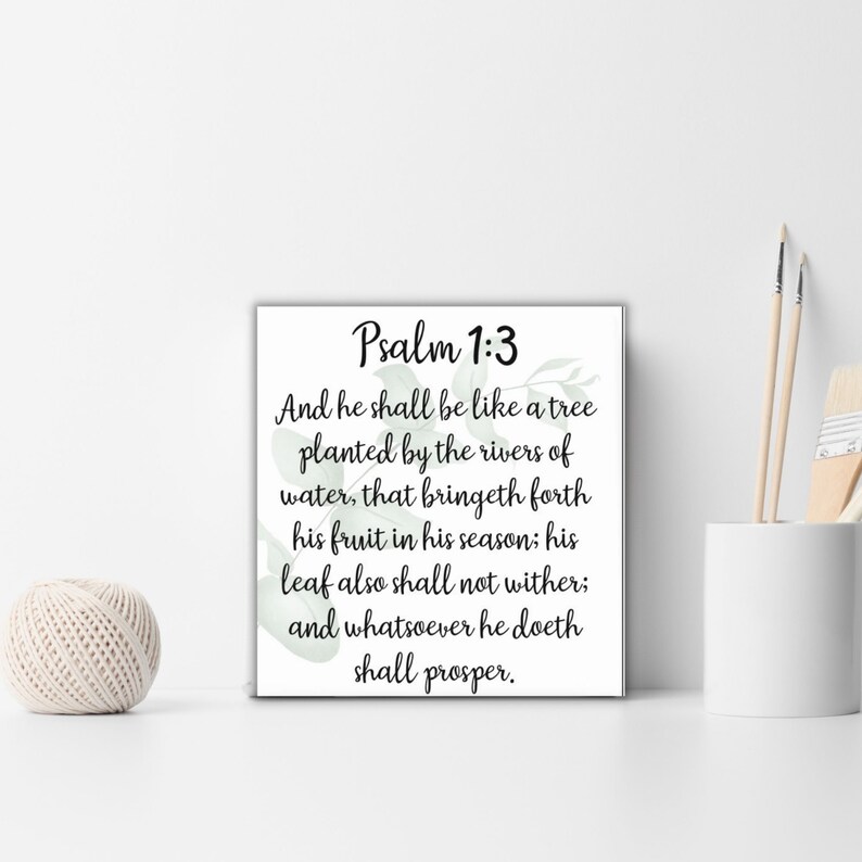Psalms One Printable Scripture Cards Positive Affirmation - Etsy