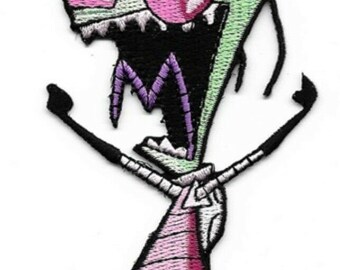 Patches Invader Zim Cartoon GIR Character Embroidered Iron On Patch Crafts Embellishments & Finishes Patches Invader Zim Cartoon GIR Character Embroidered Iron On Patch Crafts Embellishments & Finishes