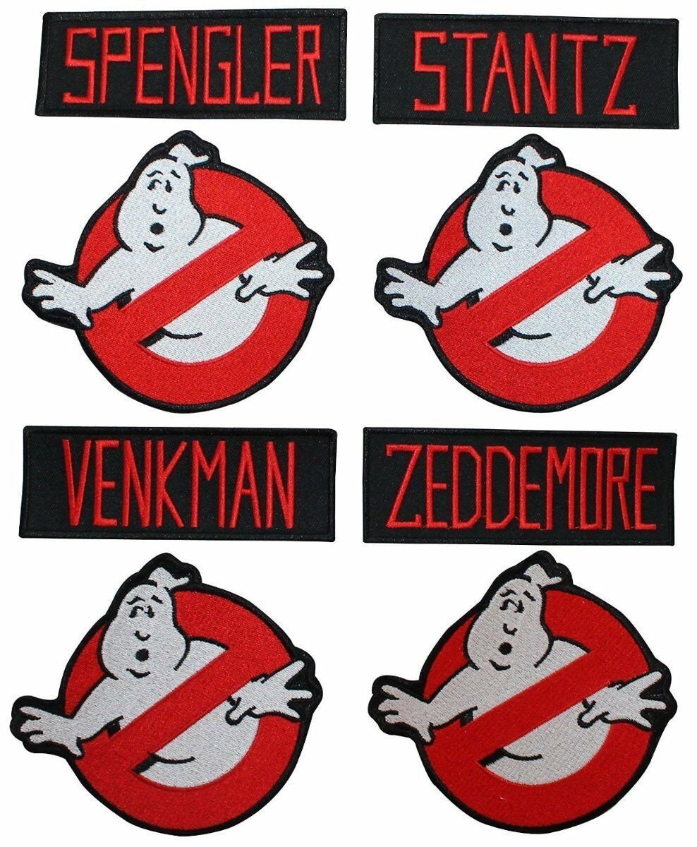 No Ghost Embroidered Iron-On Patch LARGE Ghostbusters 1 style 8" inch 