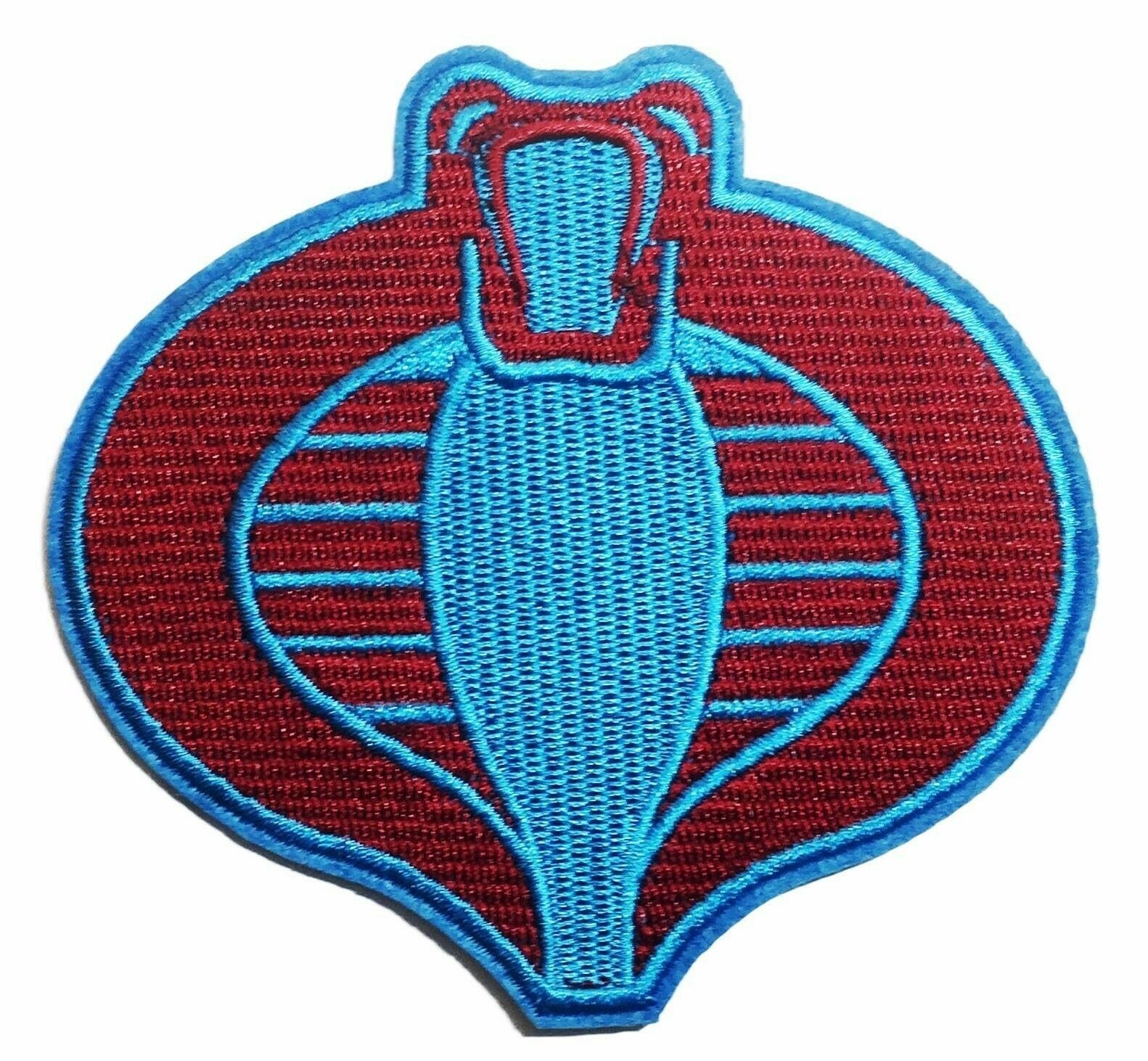 GI Joe Cobra Commander Officer Large 6" Silver/Black Embroidered Iron-On Patch 