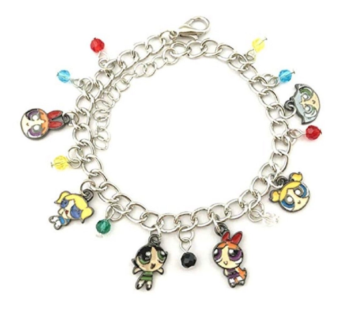 Powerpuff Girls Themed Charm Bracelet Etsy