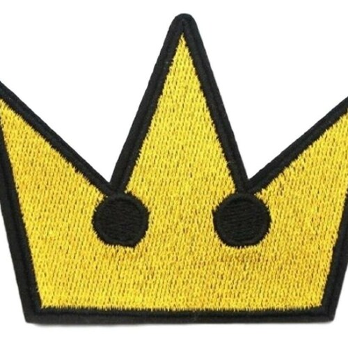 Kingdom Hearts Crown 3 1/2 Inches Wide Embroidered Patch Etsy