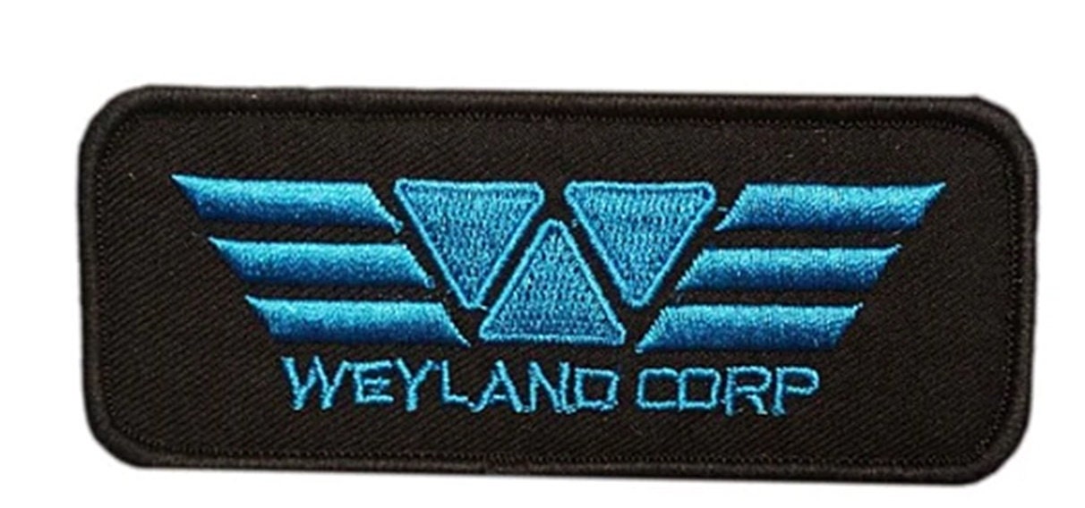 ALIEN MOVIE WEYLAND YUTANI CORP 3 1/2" Wide Logo Metal/Enamel BELT BUCKLE 