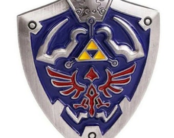 Legend of Zelda Skyward Sword Metal Hyrule Shield Keychain/Clip On 