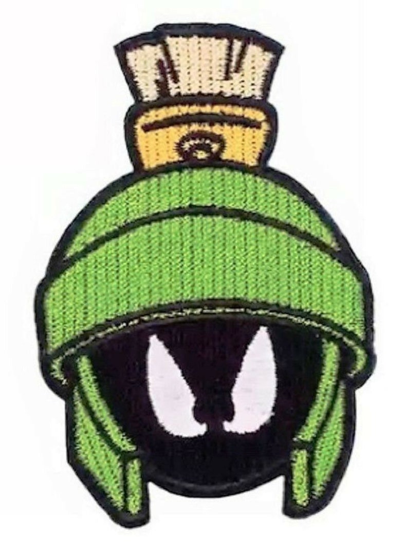 marvin-the-martian-helmet-3-1-2-inches-tall-embroidered-patch-etsy